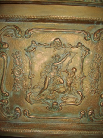 Aged Patina on fireplace