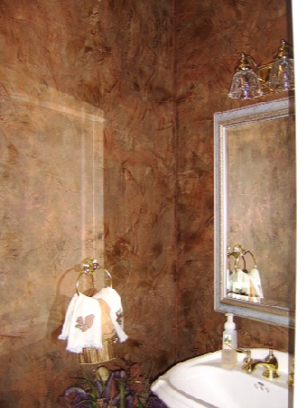 Metallic Plaster walls in PD room