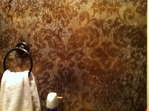 Cracking Plaster with Stencil